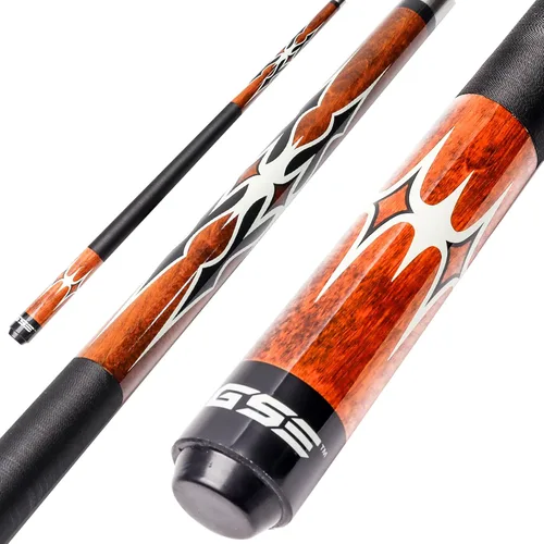GSE Games & Sports Expert 58" 2-Piece Canadian Maple Hardwood Billiard Pool Cue Sticks for Men/Women, House or Commercial/Bar Use (Several Colors,
