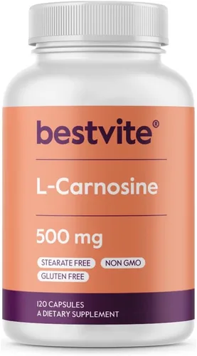 Miniatura 8 de BESTVITE L-Carnosina 500mg (240 cápsulas) (120x2) Sin rellenos - Sin estearatos - Sin OMG - Sin gluten