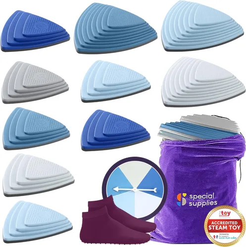Special Supplies Stepping Stones for Kids Indoor and Outdoor Balance Blocks Promote Coordination, Balance Strength Child Safe Rubber, Non-Slip Edging