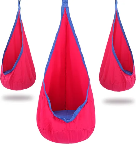 Miniatura 9 de YAERSI Silla de hamaca infantil de algodón con cojín inflable de PVC