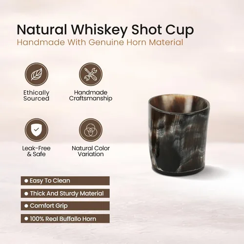 Miniatura 2 de Handicrafts Home Juego de 2 vasos de chupito hechos a mano, 3 onzas, chupitos de whisky vikingo naturales para cócteles y fiestas, juego de regalo