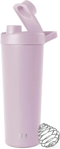Miniatura 22 de Simple Modern - Botella mezcladora de acero inoxidable con bola, botella metálica aislada, para mezclas de proteínas, batidos y preentrenamiento