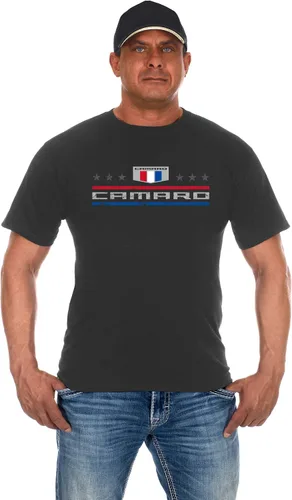 Miniatura 8 de JH DESIGN GROUP Camiseta Chevy Camaro con cuello redondo para hombre, diseño de estrellas y bares, 2