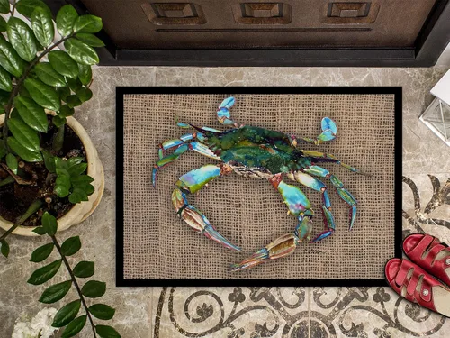 Miniatura 3 de Caroline's Treasures 8731MAT - Tapete de cangrejo de 18 x 27 pulgadas, tapete para puerta delantera, para interiores y exteriores, para entrada