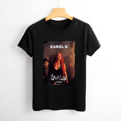 Miniatura 3 de Camiseta casual para mujer, camisetas gráficas de moda, cuello redondo, camisetas de verano