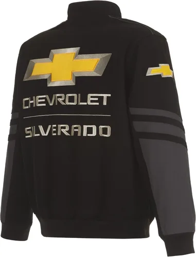 Miniatura 2 de JH DESIGN GROUP Chaqueta para hombre Chevy Silverado con bordado clásico de sarga