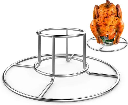 Rejilla para Pollo en Lata de Cerveza, Soporte de Pollo de Acero Inoxidable para Ahumador y Parrilla