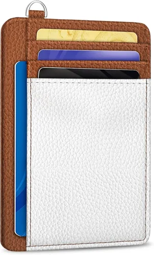 Miniatura 7 de Yonlevres Cartera delgada para tarjetas de crédito, cartera RFID para mujer, bolsillo frontal, soporte para tarjetas pequeñas, estuche para tarjetas