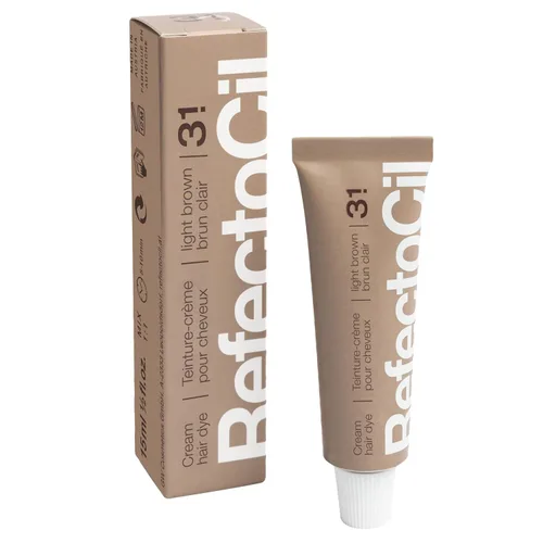 Miniatura 2 de Kit de teñido de cabello RefectoCil incluye tinte en crema para el cabello + oxidante líquido 3% + cepillo para mezclar y plato de mezcla #3.1
