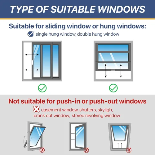 Miniatura 6 de LOVIGA Kit de ventilación portátil de aire acondicionado para ventana, kit de sellado 100% portátil de ventana de CA, se adapta a mangueras de 5 y 6