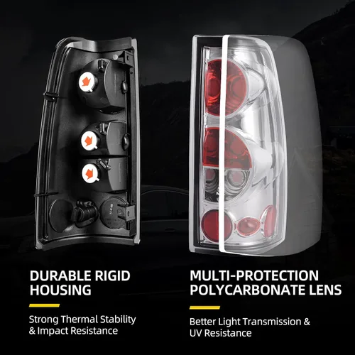 Miniatura 4 de DWVO Luces Traseras Compatibles con 1999-2006 Chevy Silverado 1500 2500 3500 y 2007 Estilo de Cuerpo Clásico Silverado, 1999-2002 Faros Traseros GMC