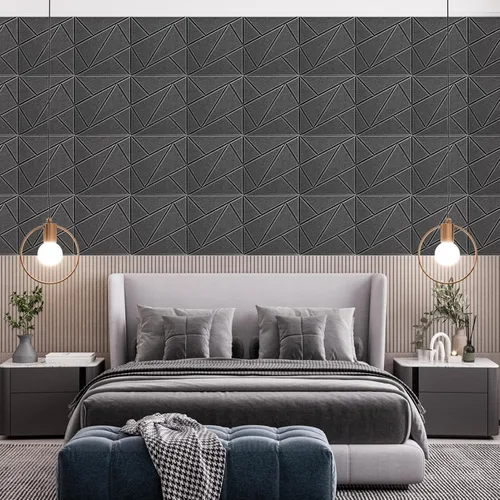 Miniatura 9 de Art3dwallpanels Paquete de 12 Paneles Acústicos de 12" X 12" Paneles de Pared Insonorizantes Autoadhesivos Amortiguadores de Sonido, Decoración