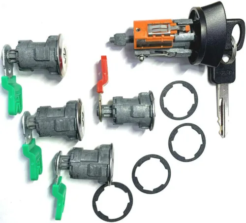 Miniatura 2 de Compatible con Ford Econoline, E-150, E-250, E-350 Vans 1997-2018 Cilindro de bloqueo de interruptor de encendido + 4 (cuatro) cilindros de bloqueo