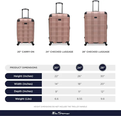 Miniatura 6 de Ben Sherman Nottingham - Maleta rígida de viaje, Rose gold), 180422RG-2RG