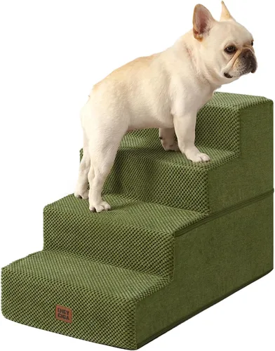 Miniatura 56 de EHEYCIGA Escaleras para perros pequeños de 13.5 pulgadas de alto, escalones para perros de 3 escalones para sofá y silla, escalones para mascotas