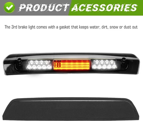 Miniatura 4 de Tercera luz de freno LED para Dodge Ram 1500 2002-2008, para Dodge Ram 2500 3500 2003-2009, lámpara de carga trasera, luz de freno de montaje alto