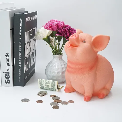 Miniatura 5 de DreamsEden Hucha - Caja de ahorro de plástico irrompible (cerdo lindo)