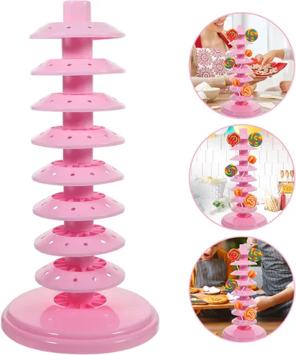 Miniatura 4 de Hemoton Soporte ajustable de múltiples niveles para piruletas de material de PP para bodas, fiestas, tiendas, exhibiciones decorativas de mesa