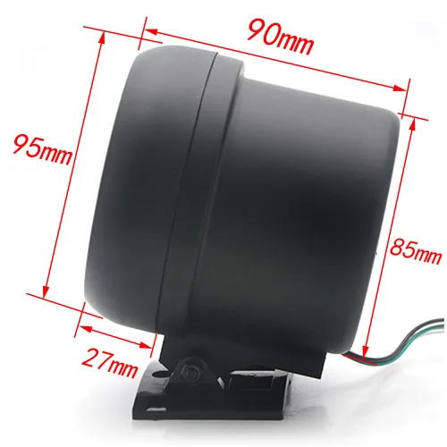 Miniatura 8 de Calibre tacómetro, Geevorks - Tacómetros de repuesto automotriz de 3.75 pulgadas, 12 V, 0-8000 RPM, tacómetro RPM para motores de cilindros de 4/6/8