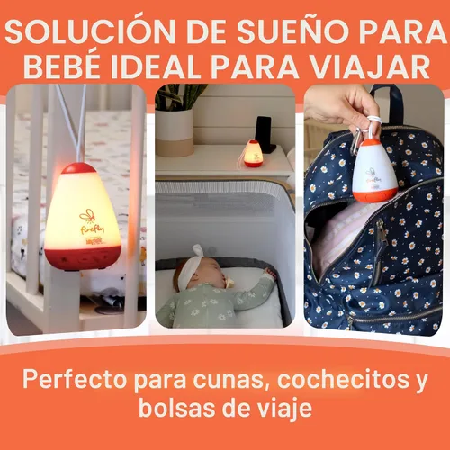 Miniatura 5 de Baby Shusher Firefly Calmante para Bebés que Lloran con Luz Nocturna - Máquina de Sonido de Ruido Blanco, Calmante para Bebés para Dormir, Artículos