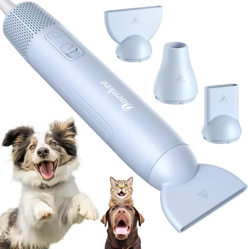 Secador de pelo para perros para aseo de mascotas de mano ligero secador de pelo para perros y gatos 3 velocidades 4 temperaturas, soplador portátil