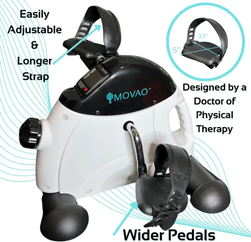 Miniatura 2 de Mini bicicleta estática para debajo del escritorio, con pedales anchos mejorados y correa fácilmente ajustable para ciclismo, ejercicio, bicicleta