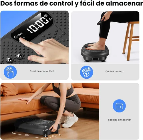 Miniatura 6 de Vibration Plate Exercise Machine, Vibrating Fitness Platform, Full Body Shaker Workout Equipment, Bluetooth Power Shaping Vibrate Plate, Board