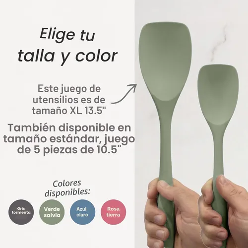 Miniatura 7 de Starpack 'Like a Boss' XL - Juego de utensilios de cocina de silicona prémium (6 piezas) de 13 pulgadas, utensilios de cocina resistentes al calor