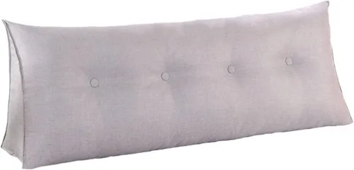 Miniatura 10 de Almohada de cuña para dormir, cojín grande con funda de almohada extraíble, cojín triangular para soporte de espalda para cama o sofá tamaño King
