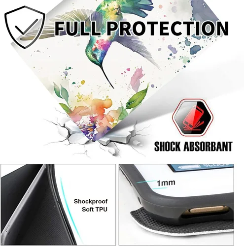 Miniatura 68 de Funda para tablet Fire 7 (12ª generación, versión 2022), delgada, a prueba de golpes, delgada, de piel sintética, con función de apagado/encendido