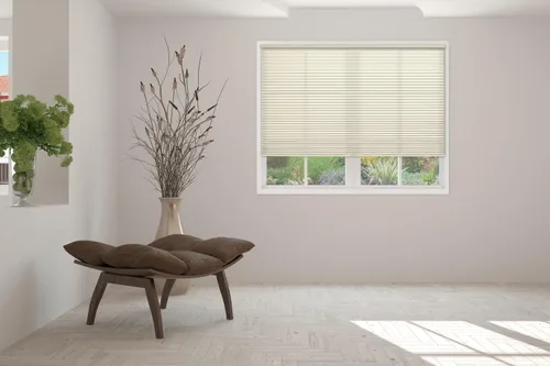 Miniatura 5 de BlindsAvenue Persiana Celular de Panal Sin Cordón, Celda Simple de 9/16", Filtrado de Luz, Beige, Tamaño: 26" An x 72" Al Cervatillo