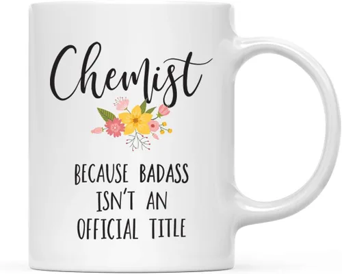 Miniatura 13 de Andaz Press Taza de café de 11 onzas, regalo de broma, tía porque Badass no es un título oficial, gráfico floral, 1 paquete