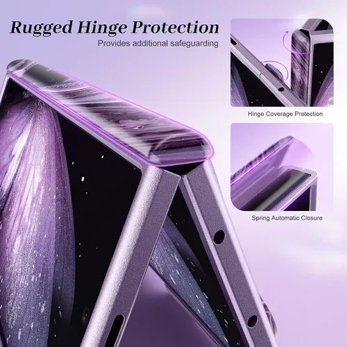 Miniatura 3 de GVIEWIN Funda para Z Fold 7 con Protector de Pantalla HD Integrado [Compatible con Magsafe][Soporte Oculto] Protección Magnética de Cuerpo Completo