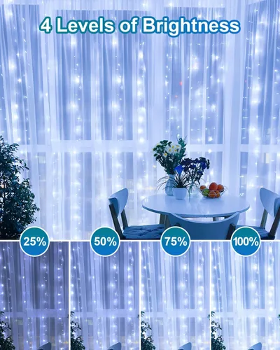 Miniatura 3 de 380 luces LED de Navidad de 125 pies, guirnalda de luces para exteriores, impermeables, temporizador y memoria, 8 modos regulables, para árbol