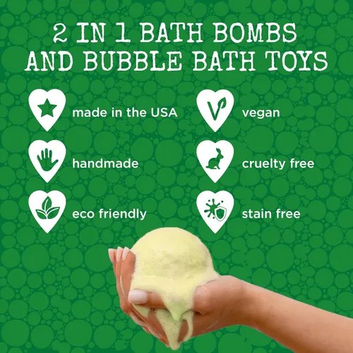 Miniatura 8 de Bombas de baño de dinosaurios para niños con juguetes sorpresa en el interior (paquete de 6) – Bombas de baño de burbujas grandes para niños y niñas