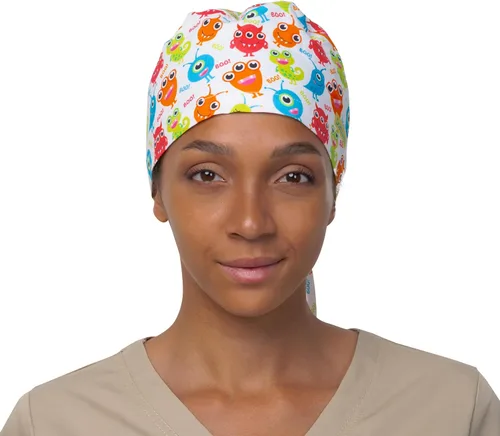 Miniatura 24 de Print Scrub Caps - Sombrero perfecto para enfermeras, médicos y EMTs..