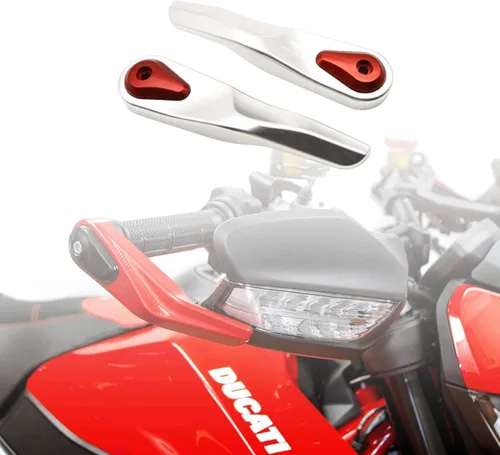 Miniatura 9 de Paramanos de motocicleta Billet Protectores de mano con deslizador para Ducati Multistrada 1260/1200/950 y Hypermotard 950 2015 en adelante, negro