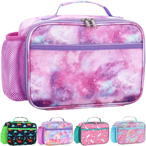 Miniatura 19 de RHCPFOVR Lonchera para niños – Lonchera aislada para niños y niñas, bolsa de almuerzo lavable y lonchera reutilizable para niños pequeños a prueba