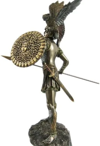 Miniatura 2 de Atenea diosa griega bronceada estatua escultura Minerva