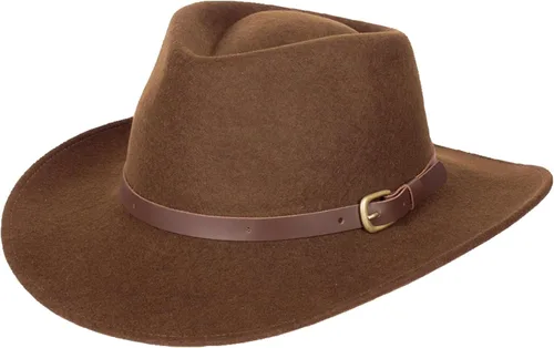 Miniatura 17 de Melbourne - Sombrero de fieltro de lana para mujeres/hombres, sombrero de vaquero con lágrima aplastable, sombrero de invierno y otoño Sombrero