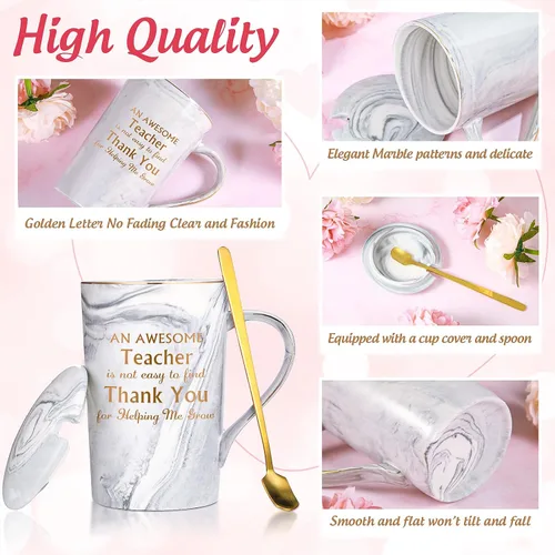 Miniatura 5 de Geiserailie Regalo de agradecimiento para profesores para mujeres, divertido taza de café de graduación de agradecimiento para profesores, taza