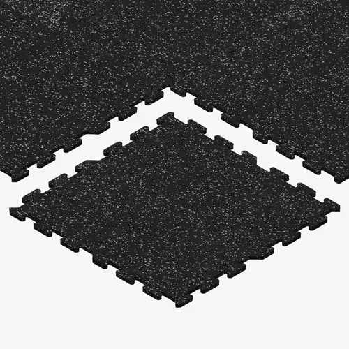 Miniatura 5 de Baldosa de goma IncStores robusta de 8mm, (baldosas de 58x58cm/kit de piezas para el suelo) tatami de gimnasio de goma entrelazado, para suelos