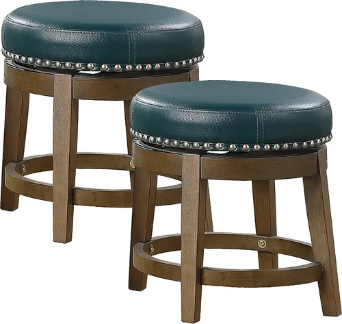 Miniatura 8 de Lexicon Blueridge Taburete giratorio de altura de comedor (juego de 2), 19.5 pulgadas SH, negro