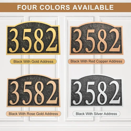 Miniatura 2 de Address Sign Lawn Mounted - Custom House Number Plaque Sign,Address Numbers for Outside House,Yard,Garden,Grass,Ground,Drive Way,Lawn,12'' x 8