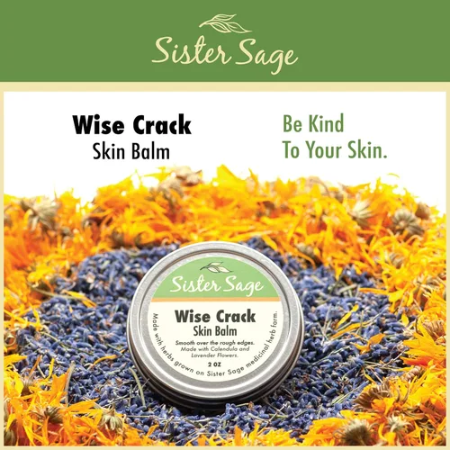 Miniatura 2 de Wise Crack Skin Balm, bálsamo de manos 100% natural rico con manteca de karité (4 onzas)