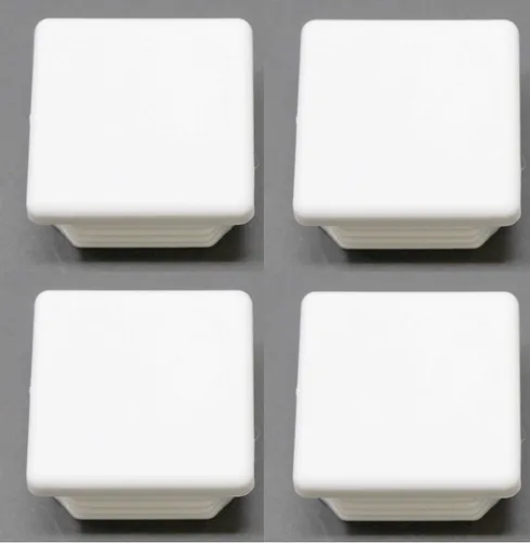 Miniatura 11 de Tapa de tubo cuadrada blanca de plástico universal de 1-1/2 pulgadas, tapón de acabado, tapa de extremo de tubo de tubo, deslizamiento de silla