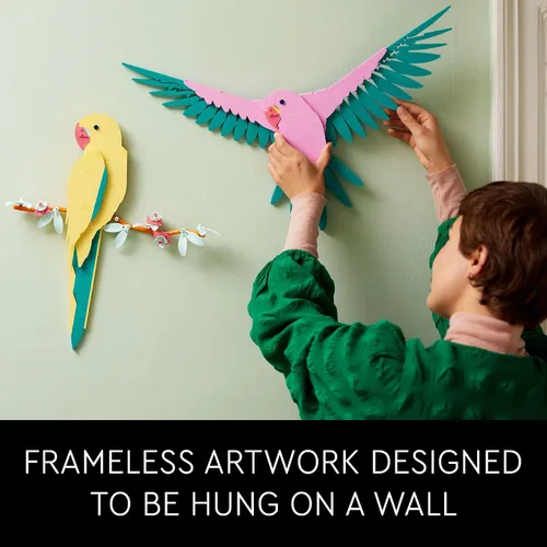Miniatura 6 de LEGO Art La colección Fauna – Guacamayos, Arte de Pared Natural para Decoración de Sala de Estar, Idea de Decoración para Oficina en Casa, Actividad
