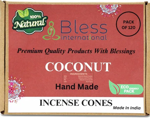 Miniatura 89 de Bless International Conos de incienso 100% naturales de lavanda hechos a mano, sumergidos a mano, libres de químicos orgánicos para purificación