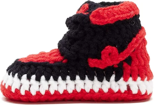Itzzy Bitzzy Zapatillas de bebé Zapatos de ganchillo para bebés Botines suaves para niños y niñas Zapatos de suela suave sin cordones