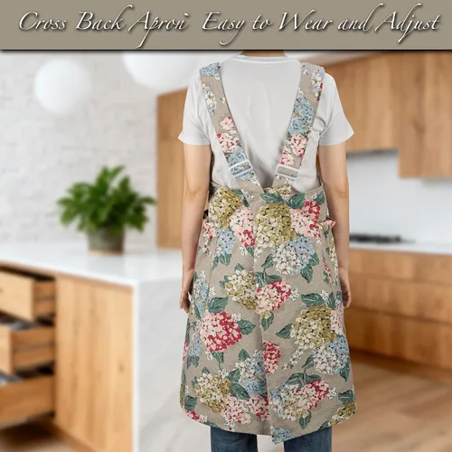 Miniatura 4 de Neoviva Delantales de Cocina para Mujer con Bolsillos, Delantales de Cocina para Mujer, Delantal Vintage para Hornear y Jardinería, Regalos